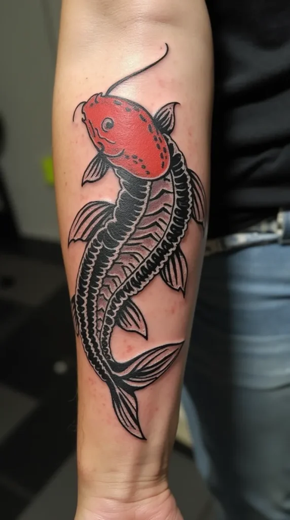 yin yang koi fish tattoo