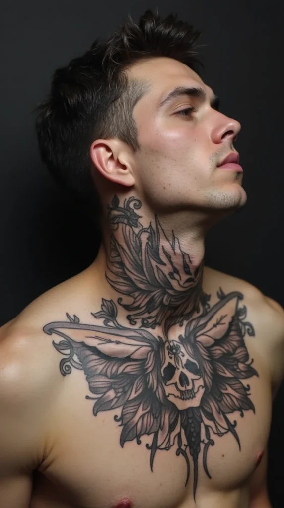 Throat Tattoos for Men