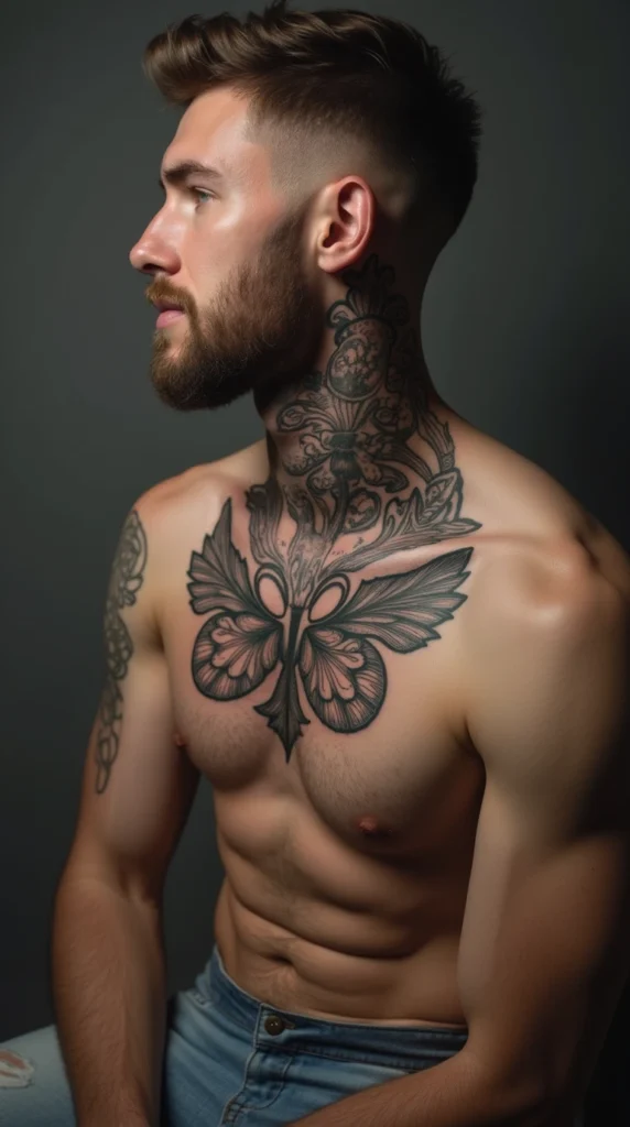 Throat Tattoos for Men