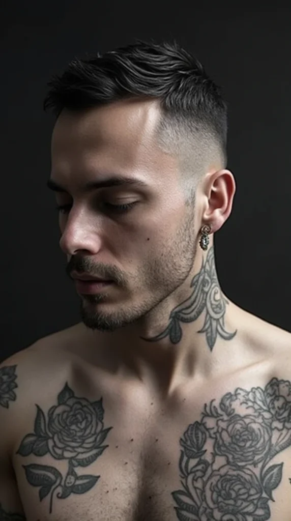 Throat Tattoos for Men