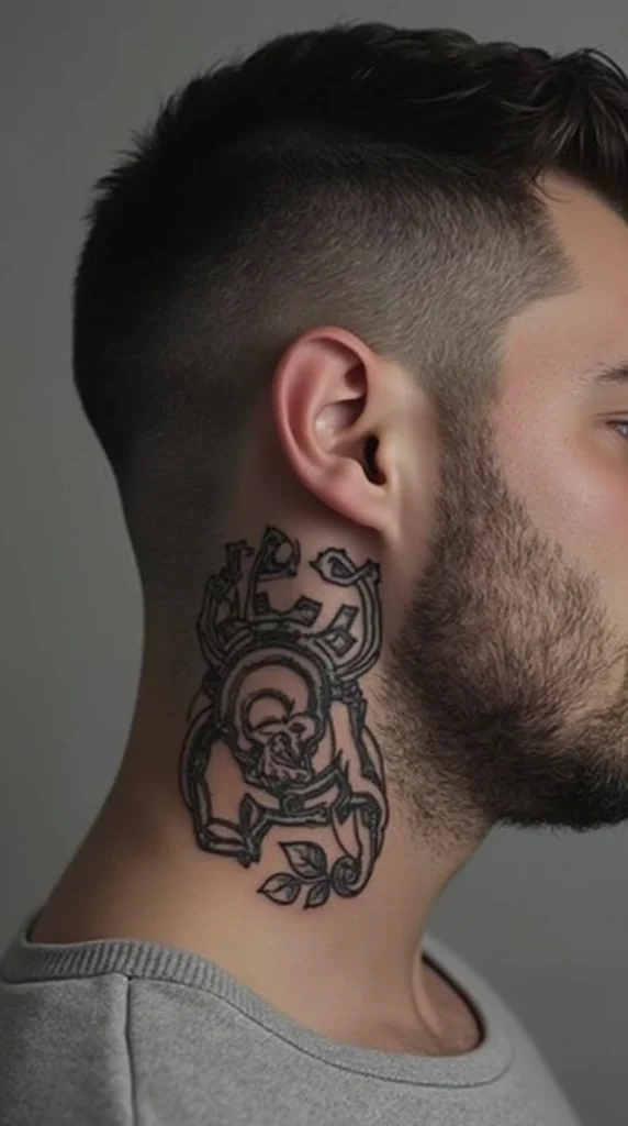 Throat Tattoos for Men