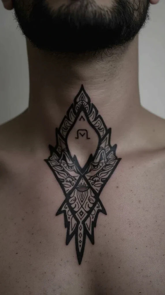 Throat Tattoos for Men