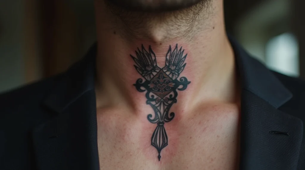 Throat Tattoos for Men