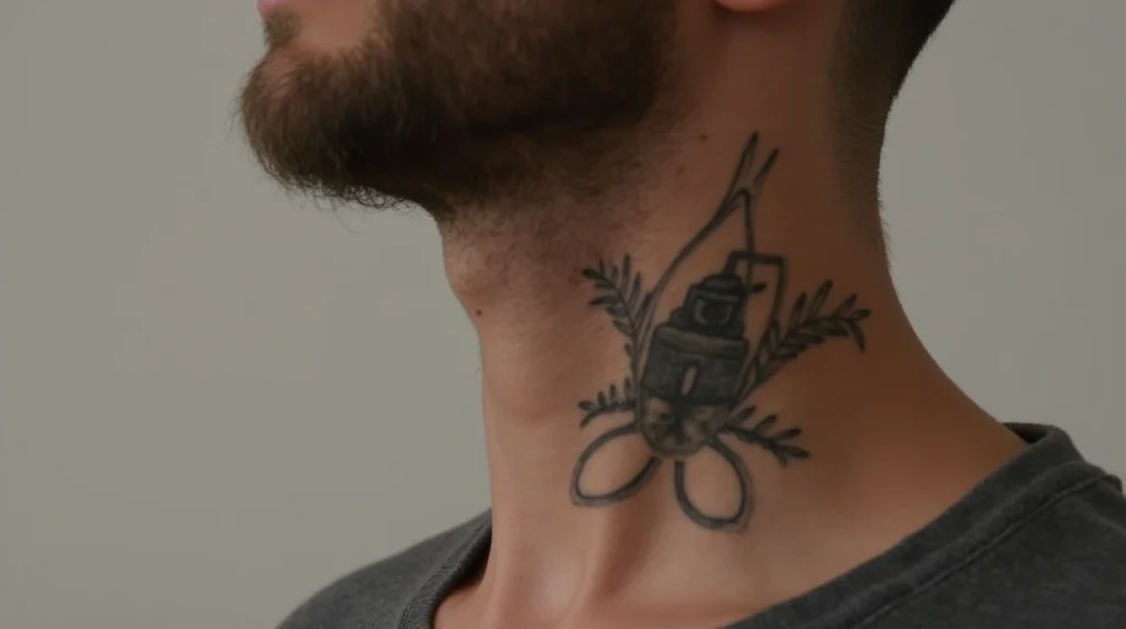 Throat Tattoos for Men